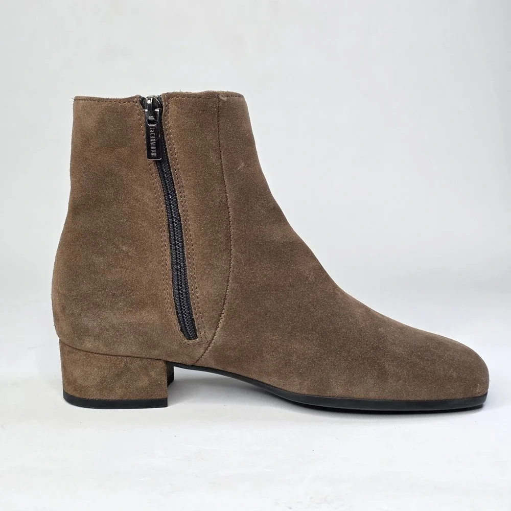 La Canadienne Boots Women's Size 5.5 M Brown Suede Ankle Zip Casual Shoes Canada